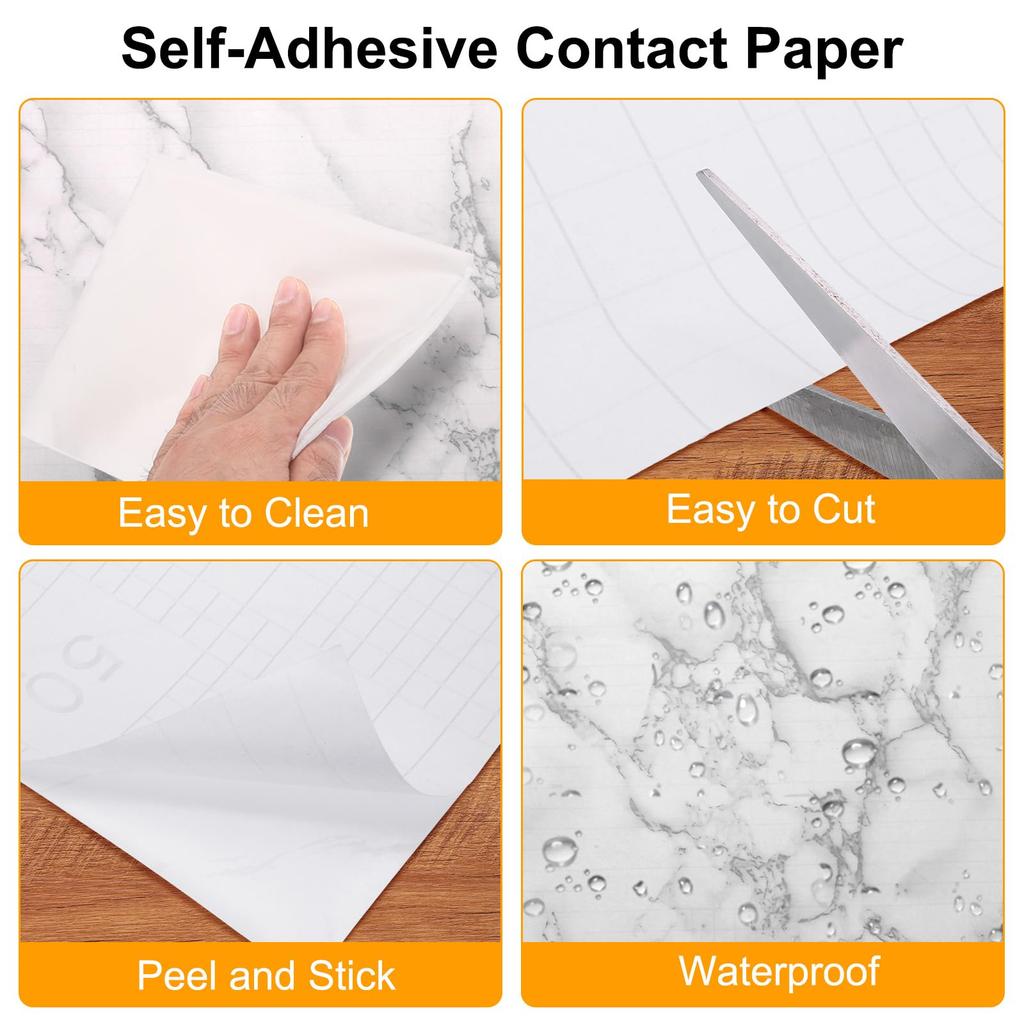 Uxcell Marmoroptik Tapete, 40cm x 5m, Selbstklebende Marmorfolie, Wasserdichte Tapete für Küchentheken, Schränke und Badezimmer, Grüner Stein