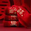 Red Wedding Towel Pair - Bride's Favors, Gift Boxed, Ideal for Dowry