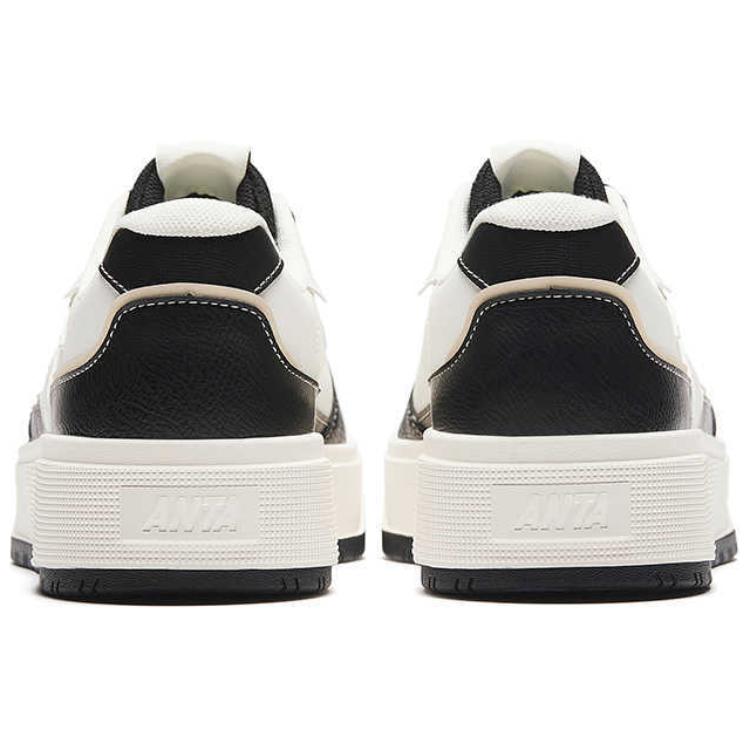 New Anta Anti Slip Wear Resistant Low Top Skateboard Shoes Men's Ivory White/Black 912348013-1