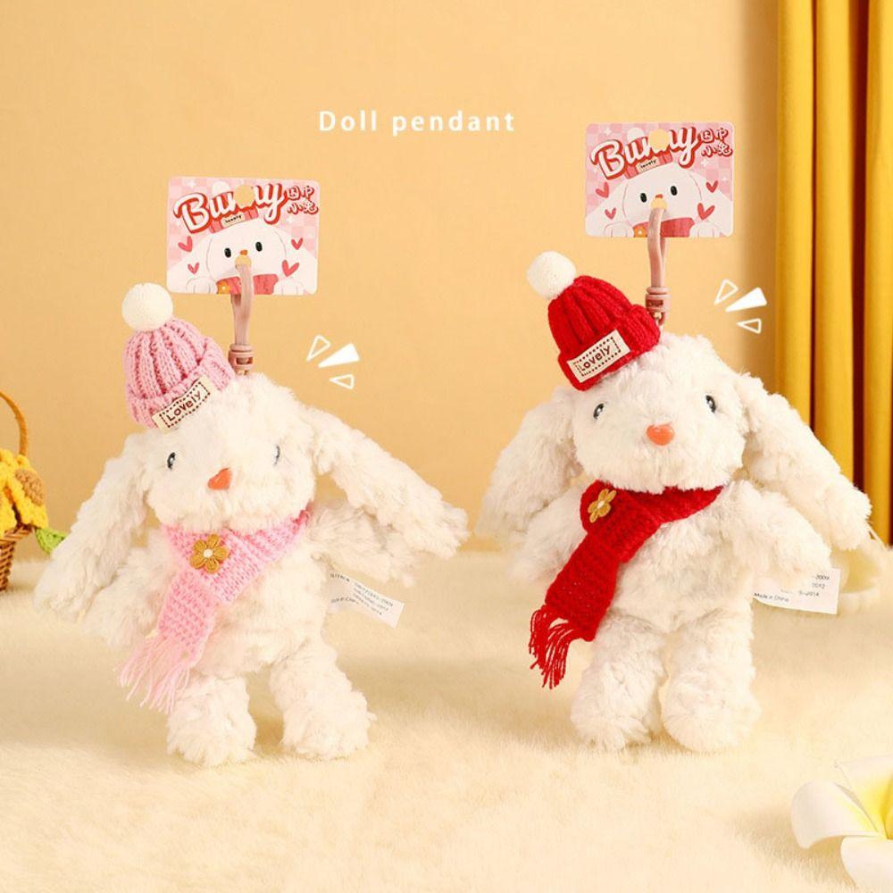 

Мультяшный кролик плюшевый брелок шарф сумка украшение портативная мягкая игрушка кролик кукла коричневый