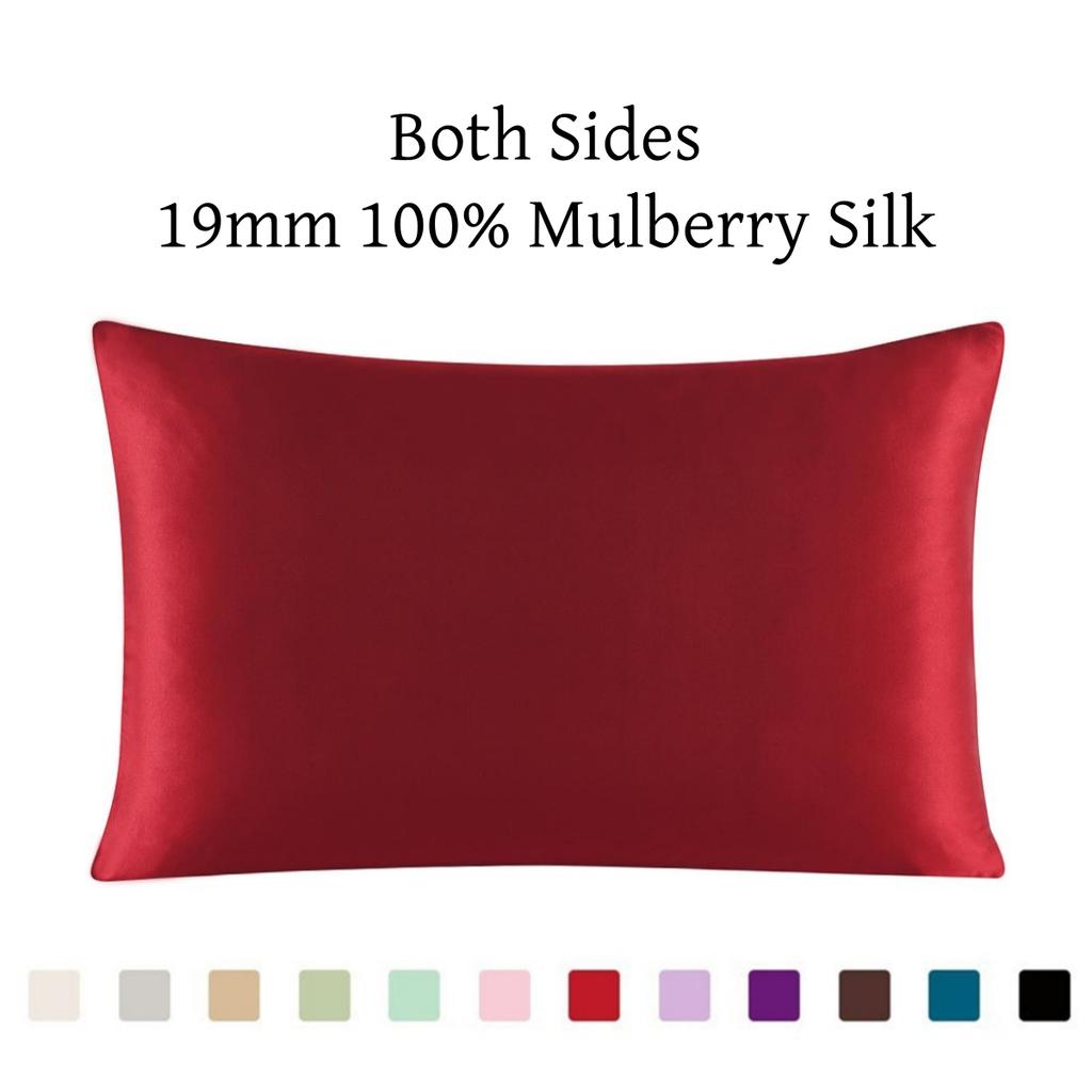 Silk Zipper Pillowcase 1pc 19mm 100% Nature Mulberry Comfortable Solid Color Silk Pillowcases For Healthy Multicolor Ls1705-01