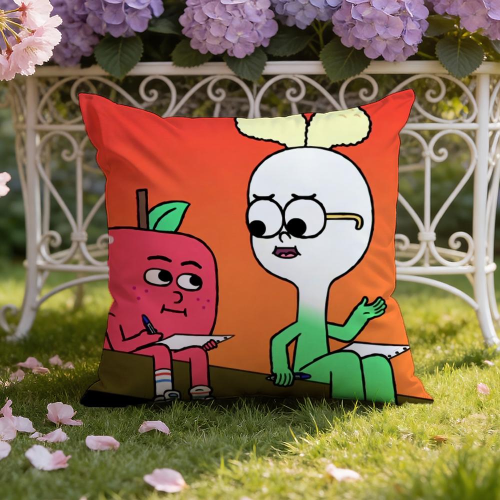 Anime Food A-AppleS And OnionS Cushion Cover Home & Car Dual-Scene Pillow Cover: Reversible for Premium Comfort
