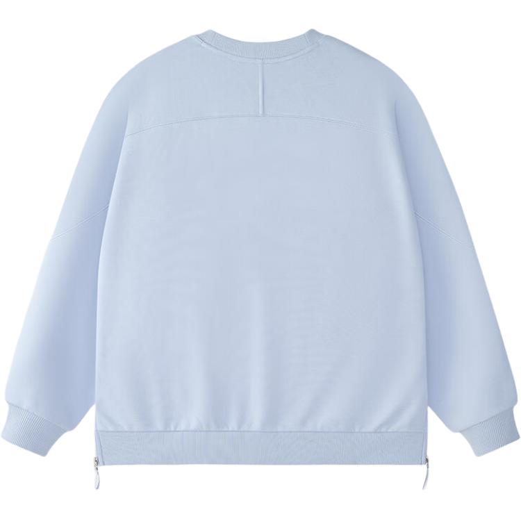 Fila Fusion FOB Loose Fit Fleece Lined Knitted Fabric Crew Neck Pullover Fleece Sweatshirt Unisex Pimolaan T11U433203F-BU