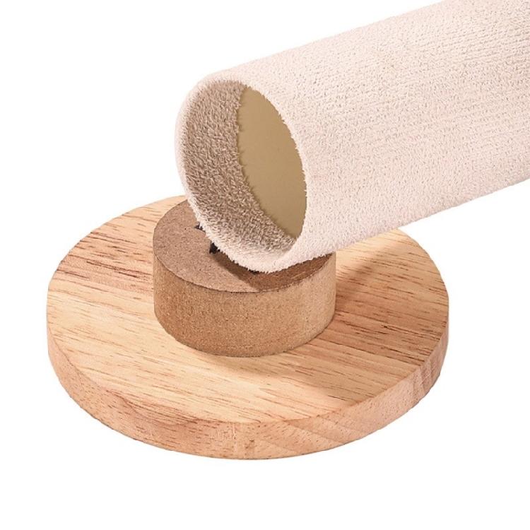 Wood Base Cylinder Hair Ornament Stand Space Saving Hair Ties and Accessories Display Rack Hair Scrunchies Holder