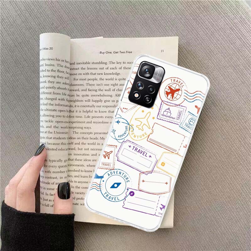 Travel Visas on Passports of Various Countries Phone Case For Redmi Note 13 12 Pro Plus 14 15 Pro 5G 11 11T 11E 11S 10 Pro 10S 9