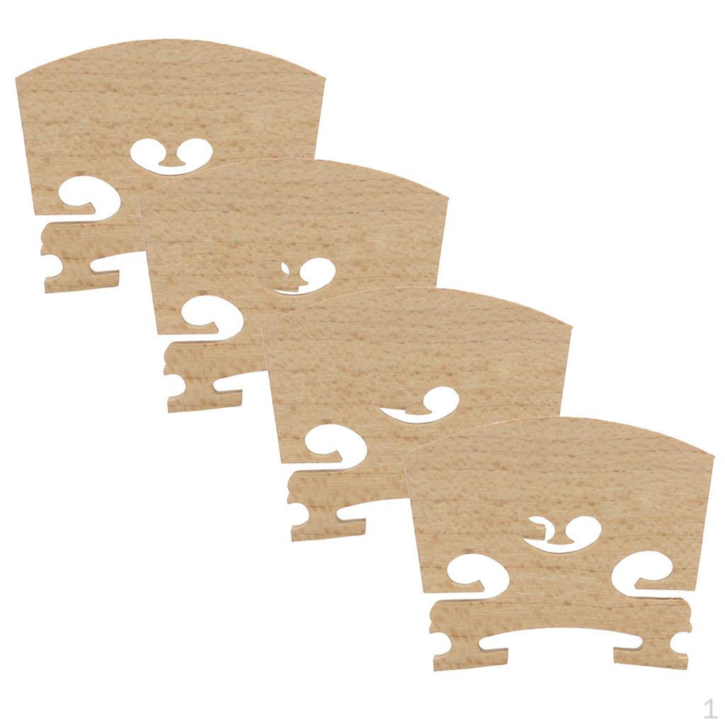 

4 Pieces Replacement Maple 1/2 Violin Bridge Musical Instrument Accessory