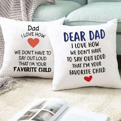 Fatherr's Day Pillow Case Cushion Cover for Father Room Soft Pillowcase Bedroom Party Decoration Housewarming Birthday Gifts