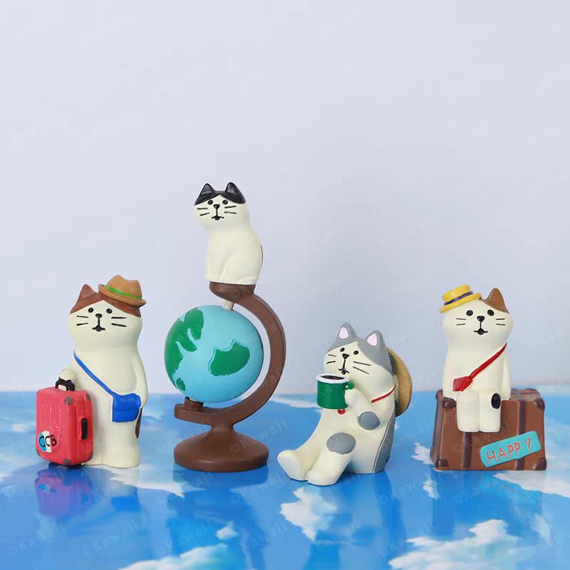 Reise um die Welt Katze: Harz Statue of Liberty Figur