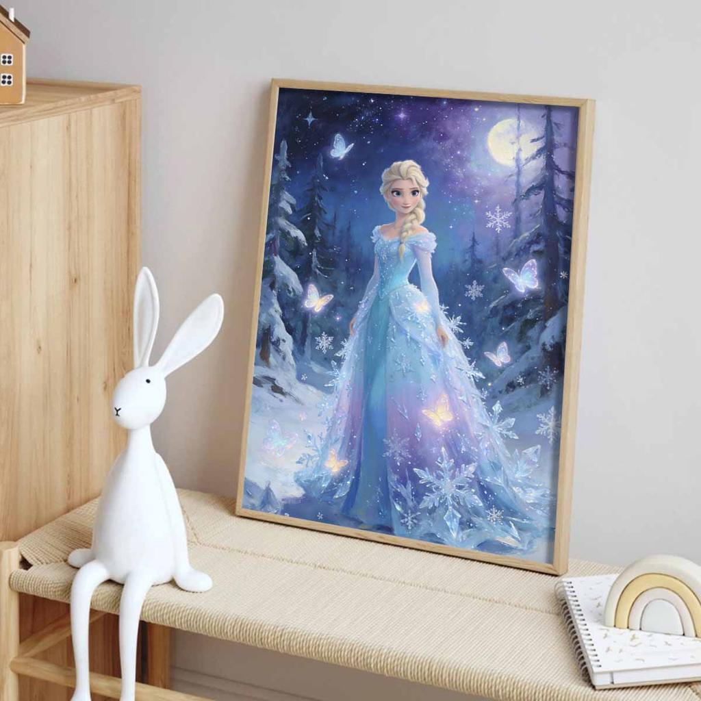 Disney Elsa Snow Queen Butterfly Diamond Painting Art Mosaic Kit Handmade diy5D Home Decor Gift