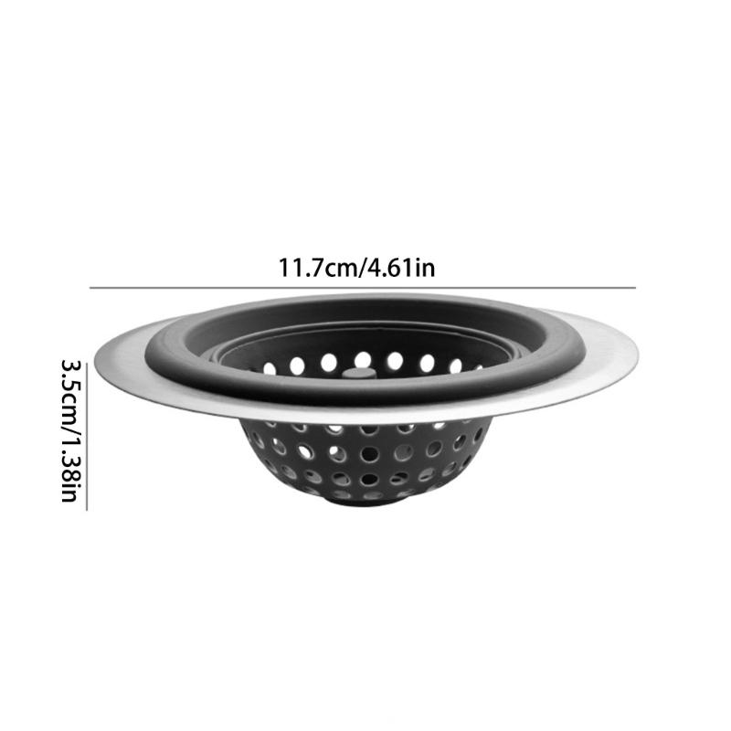 2Pcs Sink Filter Flexible Kitchen Sink Strainer With Fine Mesh Sink Drainer Shower Drain Hair Catcher Easy To Use