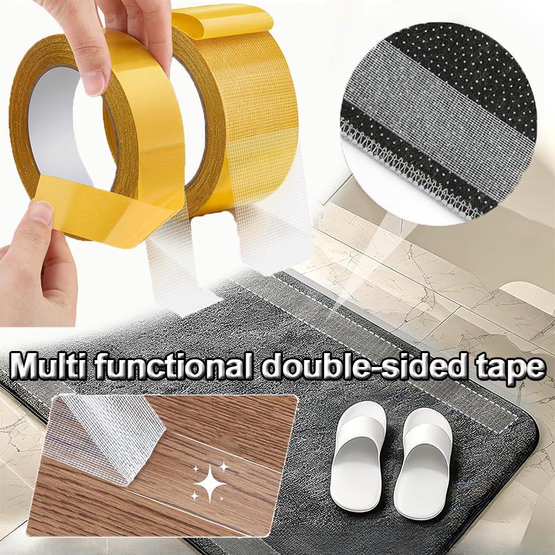 Super Carpet Adhesive Double Sided Cloth Base Tape Traceless With Strong Fixation High Viscosity For Waterproof Translucent Mesh