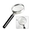 10X Magnification Handheld Magnifier Magnifying Glass Handle 50mm Handheld Semi-metallic Stainless Steel Magnifier