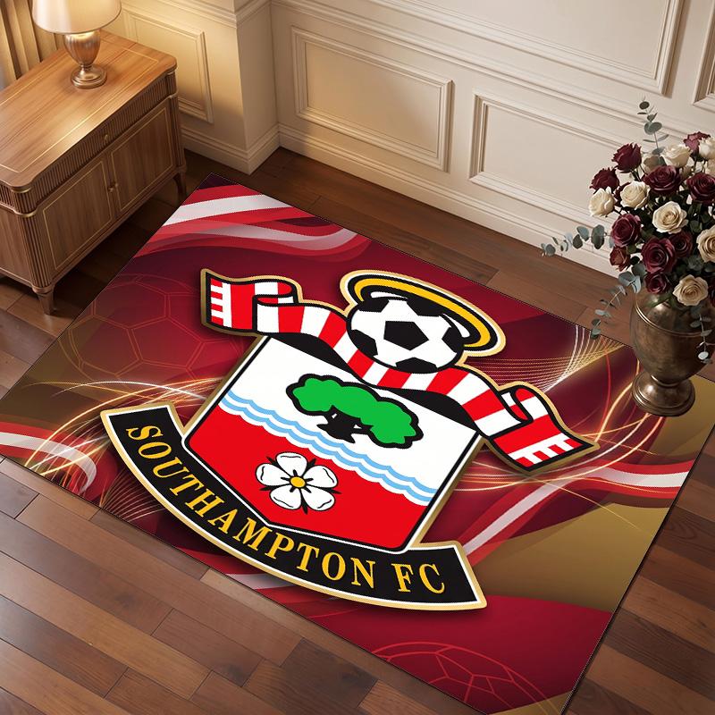 Tappeto in Velluto di Cristallo con Stampa del Southampton Football Club, Comodo Assorbente d'Acqua Antiscivolo per Pavimenti Interni