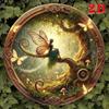 Round Fairy Tree Metal Wall Art, Pre-Drilled, 2D Decor