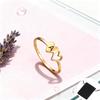 Customized Name Initial Double Heart Ring Stainless Steel A-Z Letter Couple Ring Simple Fashion Constellation Ring Couple Gift