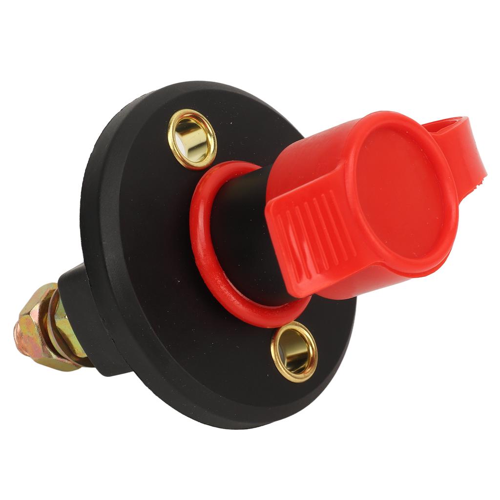 Battery Disconnect Switch DC12 to 24V Power Isolator On Off Switch with 2 Power Off Switches 4 Brass Terminals for Car