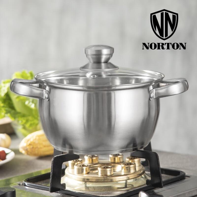 

NORTON HomeJoy 22CM Stainless Steel Double Handle Soup Pot