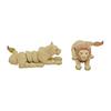 Yousheng 1/2Pcs 3D Printed Lion Figurine Movable Joints Male Female Lion Figure Articulated Animal Model Fidget Toy Home Office Bookshelf Decoration