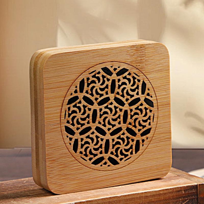 1PC Round Meditation Wood Censer Home Decor Hollow Out Study Room Accessory Aromatherapy Box Yoga Multiple Options Available