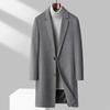 Herbst und Winter mittellanger Wollmantel Herren im britischen Stil verdickter Windjacke High-End-Kaschmir-Wollmantel
