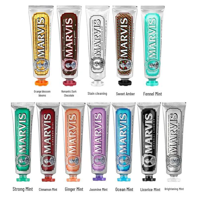 Marvis Silver Mint Toothpaste 85ml - Imported from Italy for Fresh Breath & Stain Removal, Popular Choice.