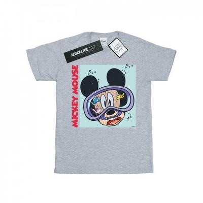 Womens/Ladies Mickey Mouse Under Water Cotton Boyfriend T-Shirt