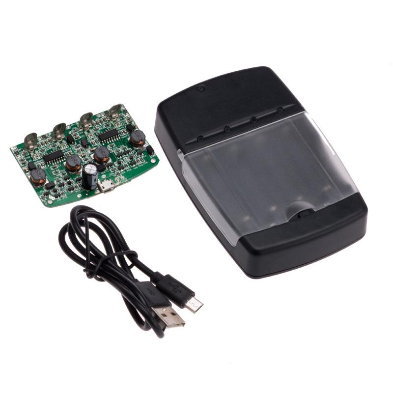 

Four-Slot USB Rechargeable Charger for AA/AAA Ni-Zn & Fe-Li Batteries