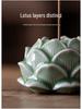 Handmade Celadon Lotus Incense Holder for Home and Tea Ceremonies
