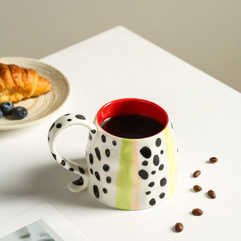 Geometric Hand-Painted Ceramic Mug