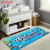 Gangsta'S Paradise Floral Doormat  Material Machine - Washable Entrance Rug, Durable & Stain - Resistant. Suitable For Front D