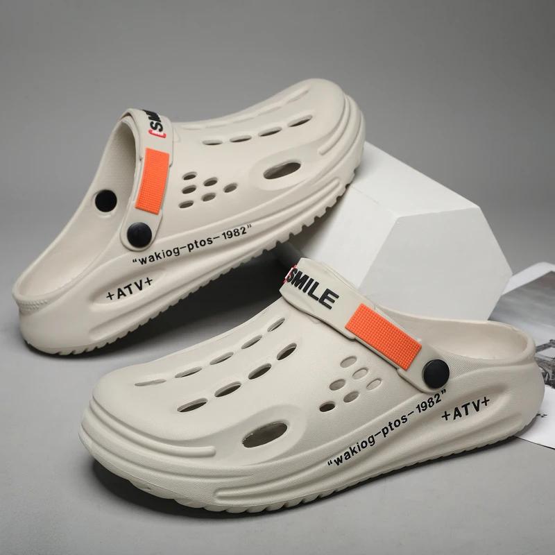 Classic Summer Clogs Men Slippers Breathable Garden Shoes Outdoor Comforty Beach Slippers Home Slippers Antiskid Slippers