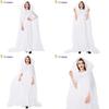 Adult White Alluring Mesh Cape Dress Perfect For Halloween Witch Cosplay Parties