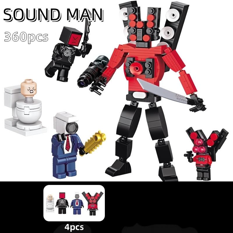 Skibidi Mutant Titan Camera Building Block Cartoon or Game Doll Kids Toys Speaker Camera Titan TV Clock Toilet Bricks Man Model