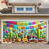 2D Flat Banner 1 Piece of Festive Mexican Carnival Background Fabric Suitable for Party Decoration Polyester Material