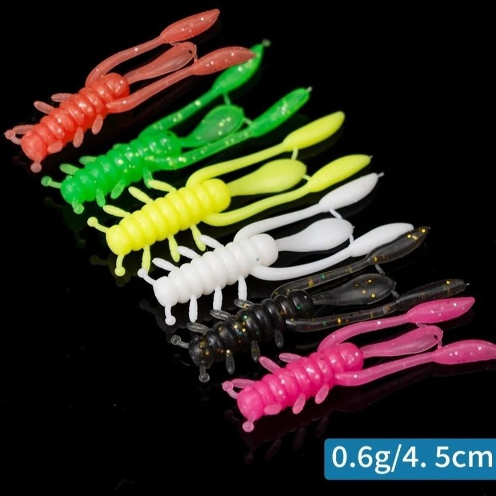 45mm Length Soft Lure Larva Soft Material Soft Fishing Lures Mini Mini Worm Lures For Bass