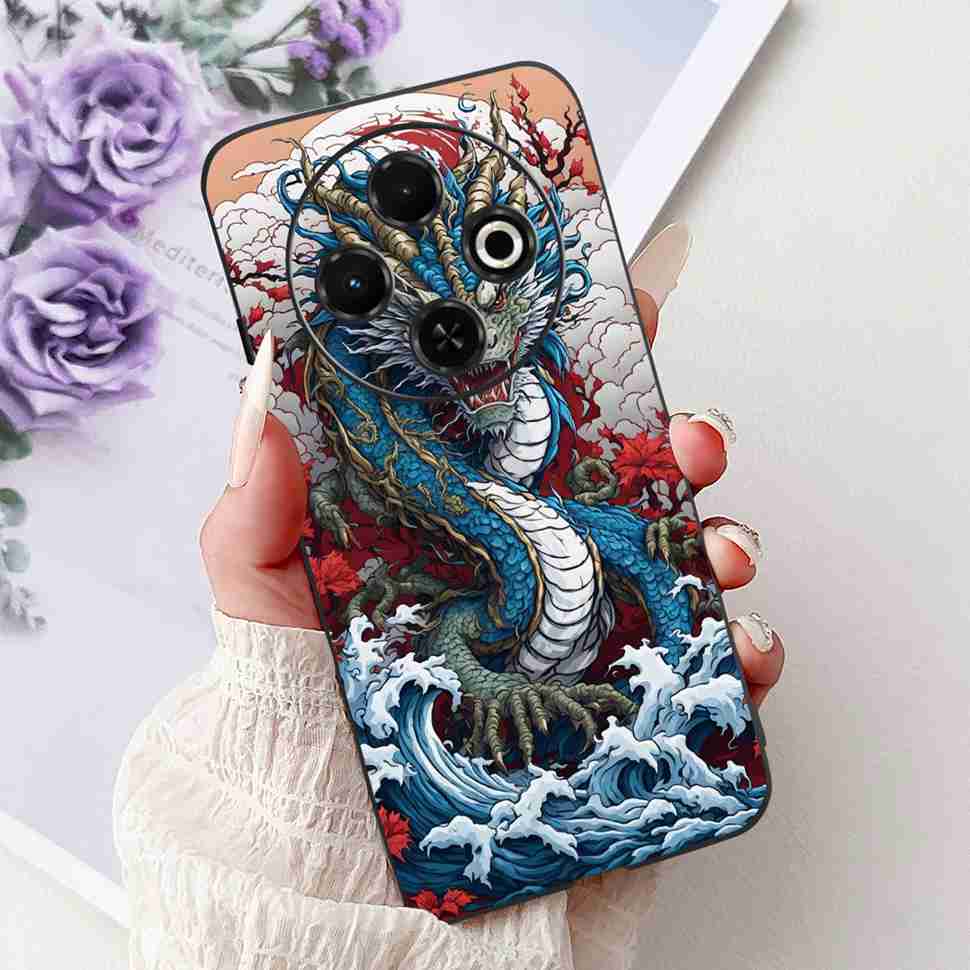 2024 For Tecno Spark 30C KL5 Phone Case For Tecno Spark 20C 30C Case Shockproof Cover Spark20C Cool Dargon Pattern