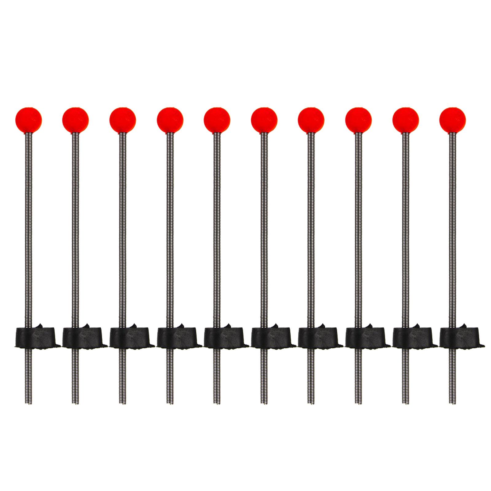 

10Pcs Ice Fishing Rod Tip Spring Ball Low Temperature Resistant Good Toughness Fishing Rod Poles Tip Ice Fishing Tools 9cm S