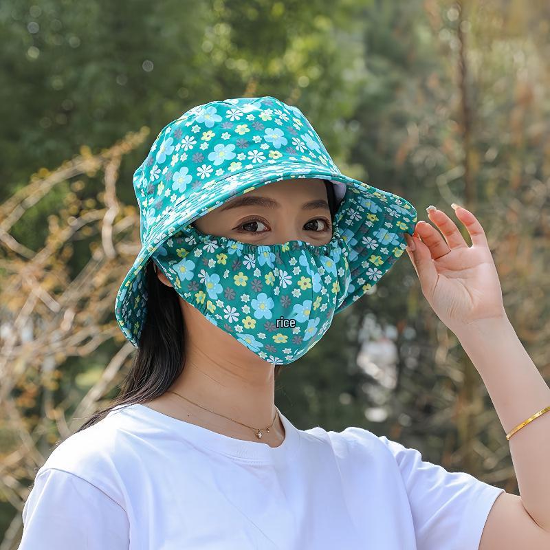 Neuer Sommer-Sonnenschutzhut mit integrierter Gesichtsbedeckung für den Außenbereich und die Feldarbeit