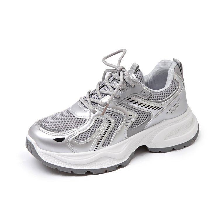 ins Korean version of the new dad shoes women's 2024 autumn student sports running shoes casual shoes platform height increase women's shoes