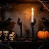 Unique Skeleton Hand Gift Gothic Candle Holder, Spooky Skeleton/Skeleton Taper Resin Decorative Base for Party Candlestick Decoration Halloween Dining