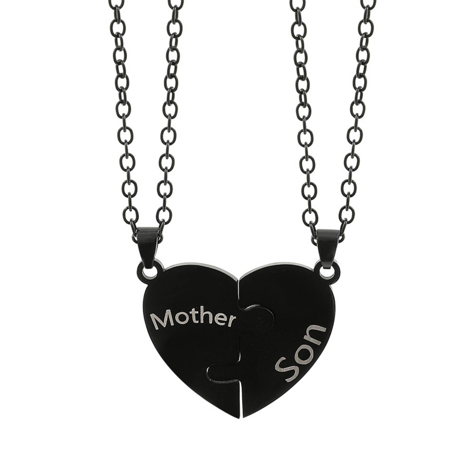 Father Mom Son Daughter Family Necklace Love Heart Puzzle Pendant Necklace Stainless Steel Jewelry Mother s Day Gift