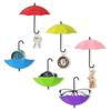 6 pcs parapluie coloré rack Touche support - mur