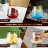 Plastic Ribbed Wine Glass Cocktail Glass Shatterproof Transparent Beverage Cup for Weddings Gatherings and Events