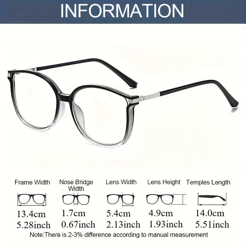 4 Par Retro Firkantede Presbyopi Briller for Både Menn og Kvinner+1.00 Til+4.00 Graders Høyoppløselige Glass Trendy Briller