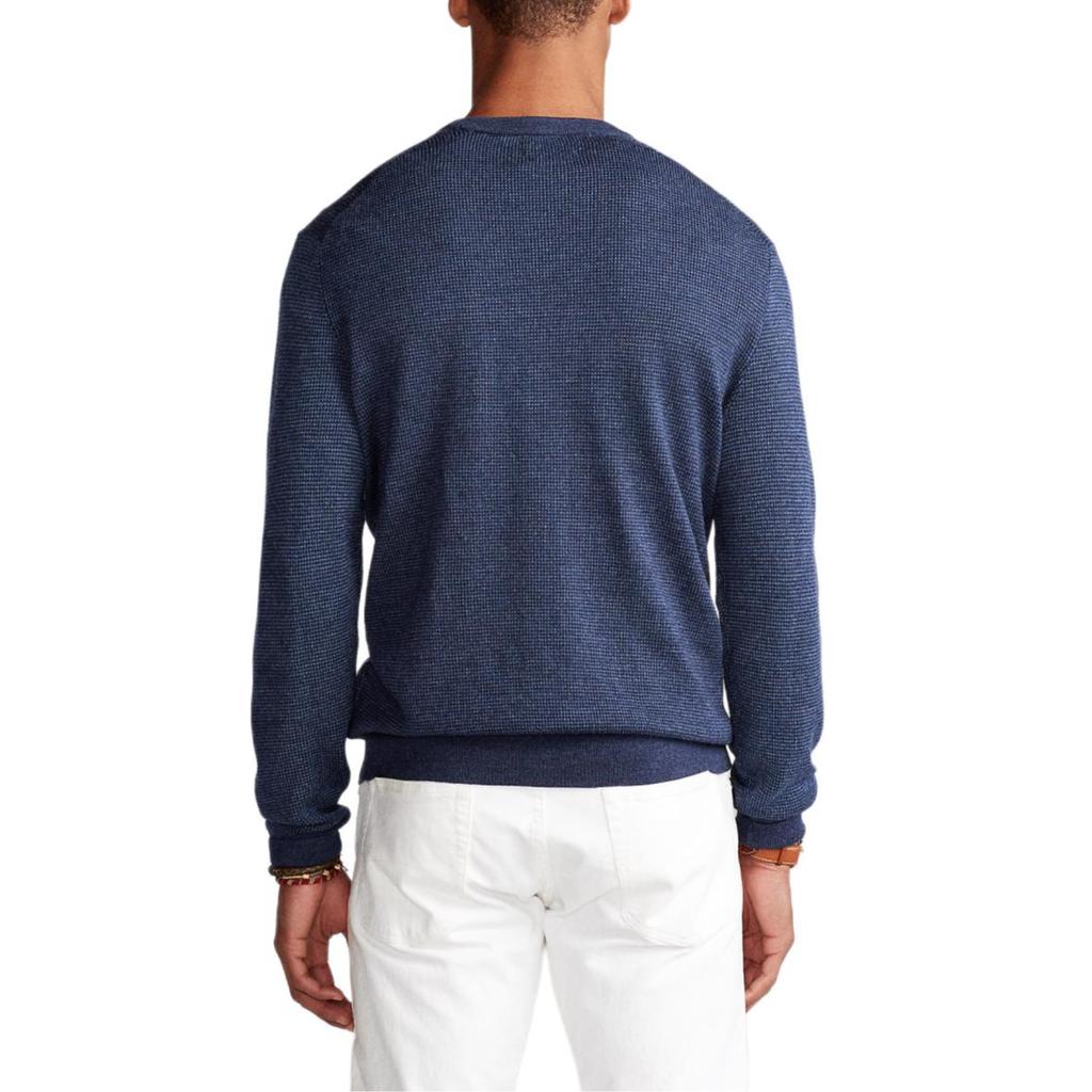 Maglione Polo Ralph Lauren Logo Pony Piccolo Ricamato Lana Girocollo Maglia Uomo maglione Blu Navy MNPOSWE16820507-410
