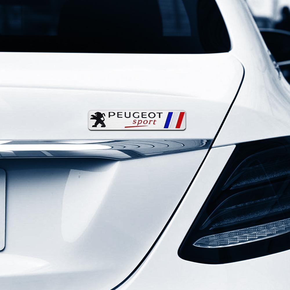 For Peugeot 207 3008 206 208 308 307 407 508 5008  1pcs Aluminum Car Badge Body Side Sticker Fender Trunk Decor Decal Styling