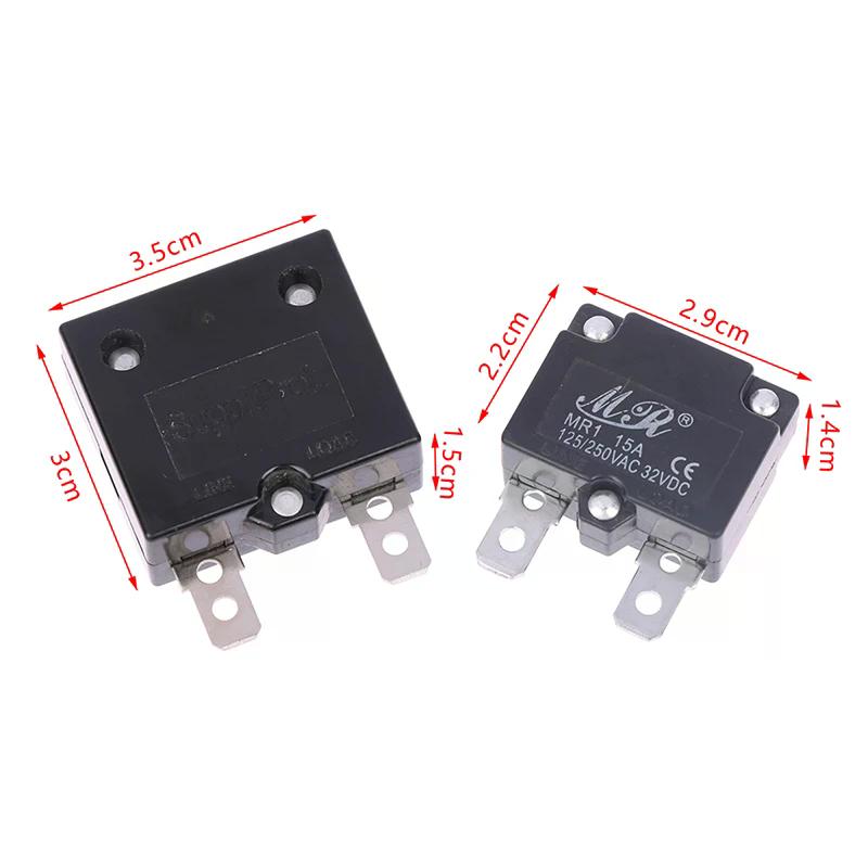 7a 10a 15a Automatic Reset Relay Fuse Therma Switch Circuit Breaker Current Overload Protector Kids Electric Car Accessories