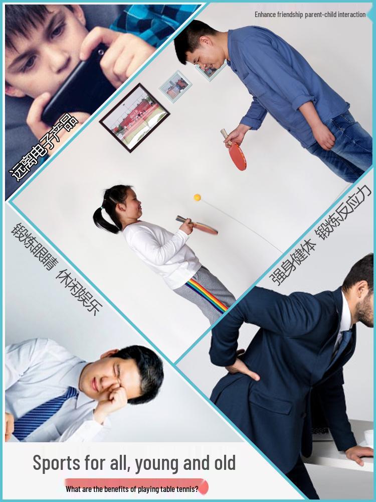 Children's Indoor Table Tennis Rebound Trainer for Solo Practice