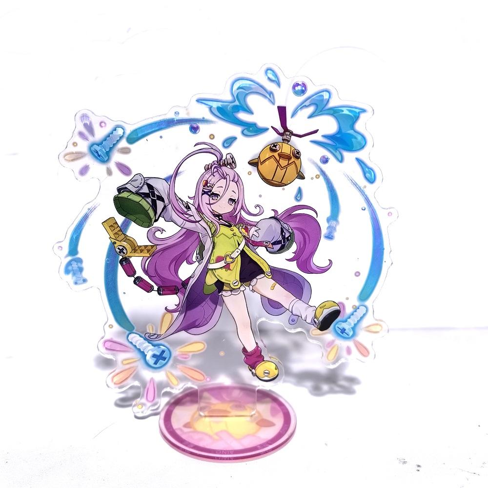 Anime Aktivität Genshin Impact Standmodell Acryl Actionfigur Xilonen Kinich Mualani Kreatives Spielzeug Geschenk toll für den täglichen Gebrauch