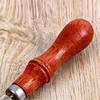 4 in 1 Leather Hole Punch Tool with Hardwood Handle Stitching Awl Handmade Maker Tool Multifunctional for DIY Leather Craft